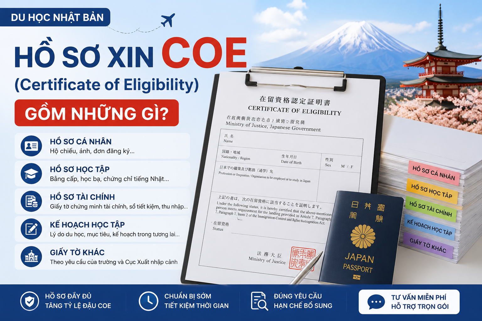 Hồ sơ xin COE Certificate of Eligibility gồm những gì?